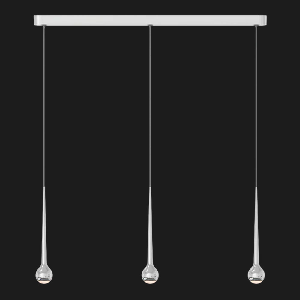 Falling Sun Trace 3/110 – Dreifache Pendelleuchte mit 2550 Lumen, 3 LED-Platinen, dimmbar und hoher Farbtreue (CRI >90). Falling Sun Trace 3/110 Pendelleuchte von GRAU – 3-flammig mit 2550 Lumen, 1100 mm Breite, dimmbar, integrierte LED-Technik und hervorragender Farbwiedergabe (CRI >90).