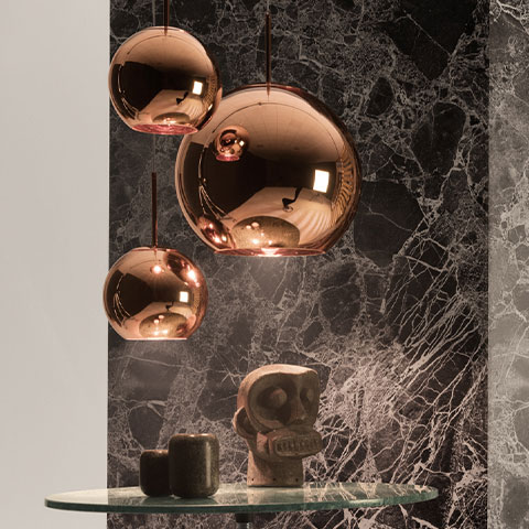 Tom Dixon Copper Leuchten Tom Dixon Copper Leuchten in vielen Größen und Varianten